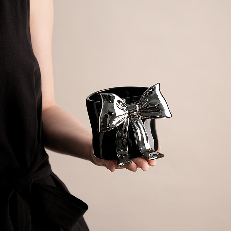 Behanmei Bow keraamiline tass loominguline sissepääs luksuslik nišikohviku kontoritarbed sissekolimise sünnipäeva kingitus