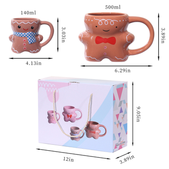 Hulgimüük armas piparkoogimees tassikujuline poisi ja tüdruku kruus paarile tass keraamiline veekruus väärtuslik suveniir