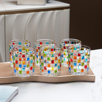 Festett hidegvizes palack üveg kristály öltöny háztartási kreatív vízkészlet gyümölcslé pohár whisky pohár internet híresség sör pohár