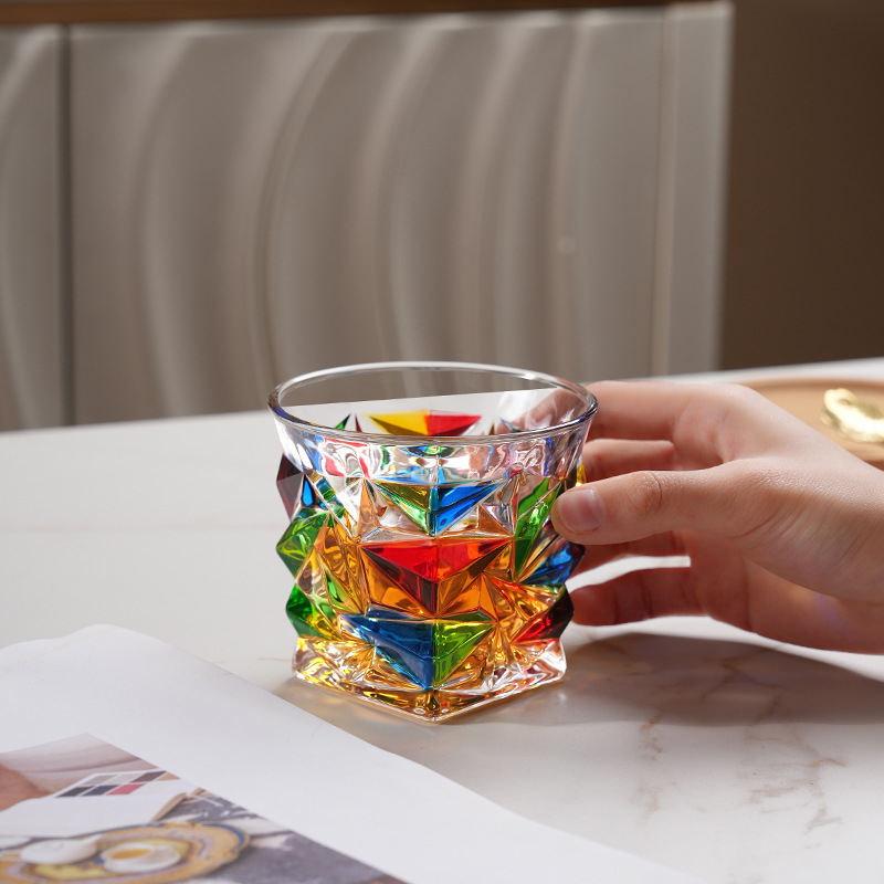 Festett hidegvizes palack üveg kristály öltöny háztartási kreatív vízkészlet gyümölcslé pohár whisky pohár internet híresség sör pohár