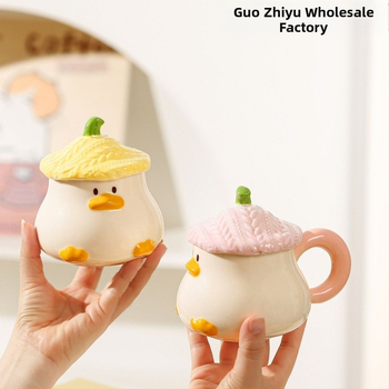 Armas pardikujuline keraamiline väärtuslik kruus kaanega, loominguline tass, paarile mõeldud joogitops, kodune sünnipäevakaaslane