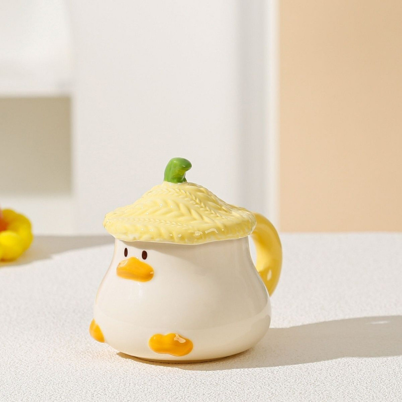 Armas pardikujuline keraamiline väärtuslik kruus kaanega, loominguline tass, paarile mõeldud joogitops, kodune sünnipäevakaaslane