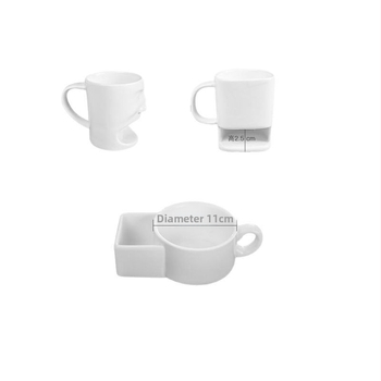 Näoveetass, paarile mõeldud veetass, paar isikupärastatud loomingulist kohvitassi, armsad ja naljakad valged tugevdatud keraamilised kruusid