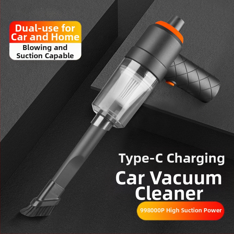 Jauns bezvadu putekļsūcējs mājas automašīnai, divējāda lietojuma, viegls un ērts bezvadu dizains, ilgstoša izturība, sūkšana un pūšana, divējāda lietojuma putekļsūcējs