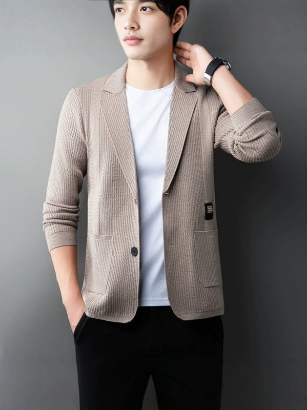 [Plahvatused uuel] meeste mantel lihtne tipptasemel Korea õhuke meeste vabaaja ülikond top