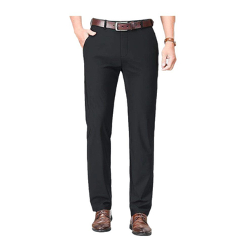 Bărbați de vară, subțiri, slim fit, elastice, formale, casual, business, drapat, fără riduri, plus-size, pantaloni cu picior drept