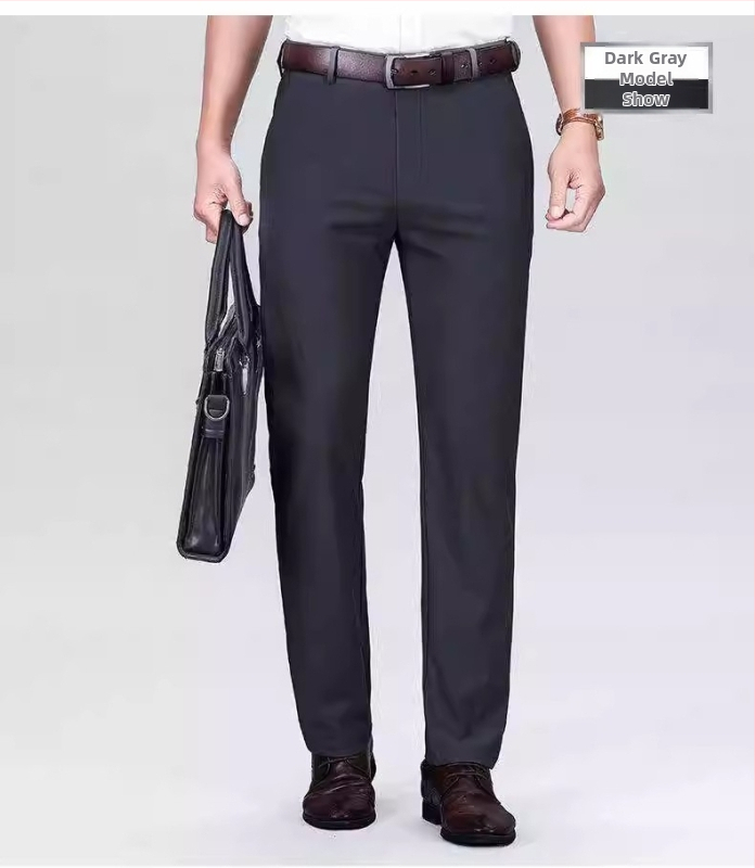 Pánske letné tenké slim-fit strečové formálne ležérne nohavice biznis rúško bez vrások plus size pánske rovné nohavice