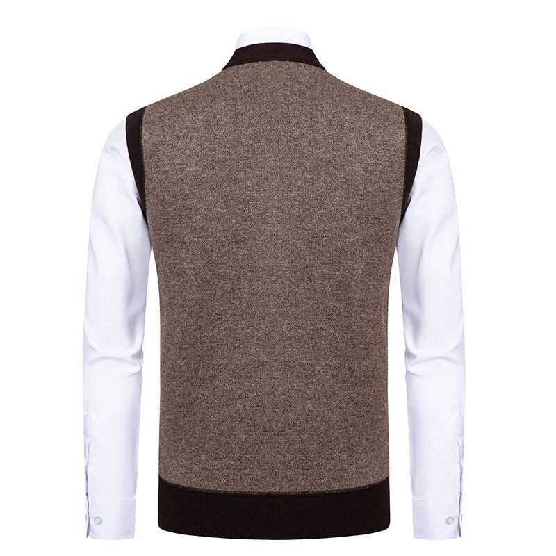 Vīriešu ziemas silta, pieguļoša trikotāžas veste, jauns, pāri robežai paredzēts kardigans, džemperis, veste, jaka