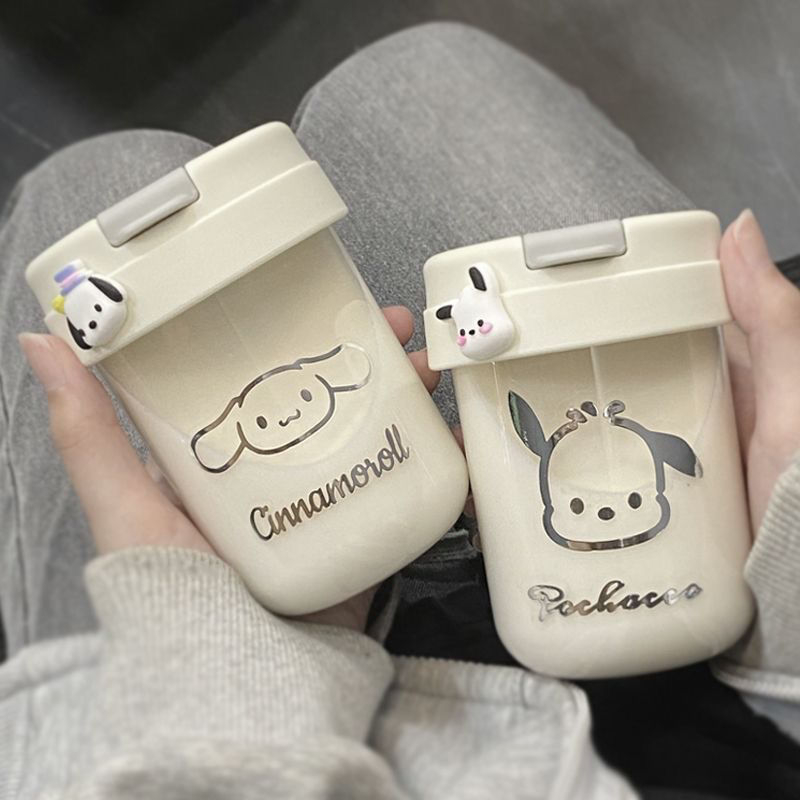 [pirk vieną, gauk kitą nemokamai] Kasdieniai puodeliai su dangteliu, išvaizdūs mini, mieli, kompaktiški, nešiojami puodeliai poroms