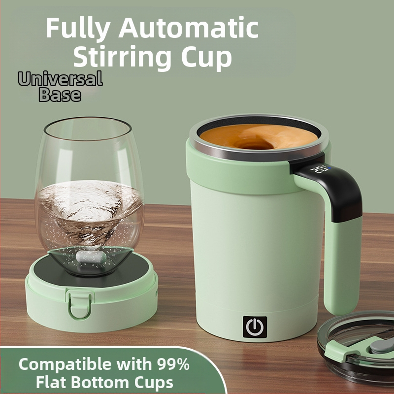 Uus Wenxiani automaatne segamiskruus piimakokteili kohvikruus piimapulbrikruus eemaldatava magnetilise alusega lameda põhjaga kruus