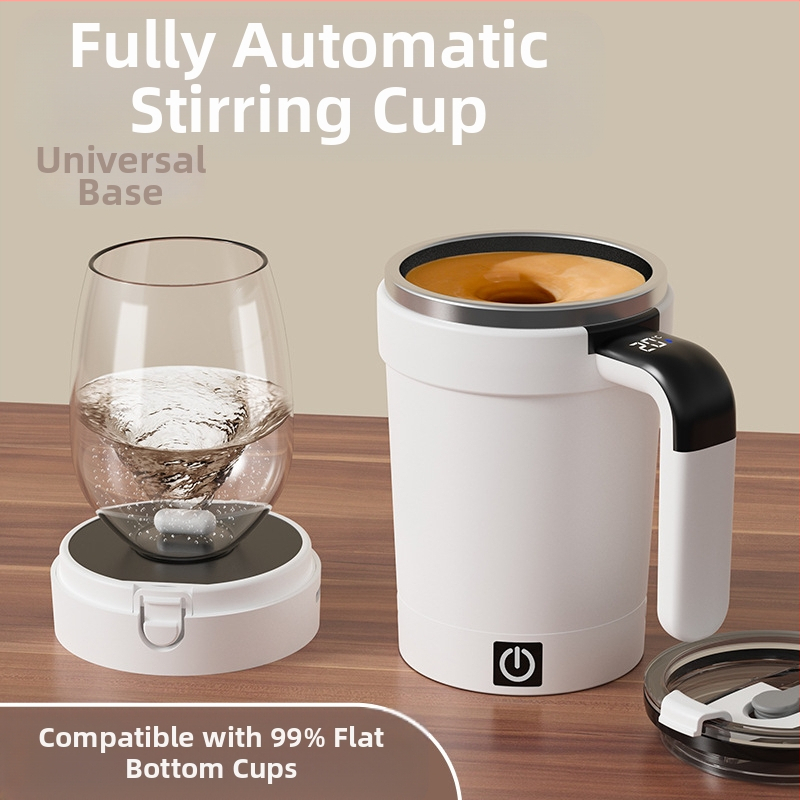 Uus Wenxiani automaatne segamiskruus piimakokteili kohvikruus piimapulbrikruus eemaldatava magnetilise alusega lameda põhjaga kruus