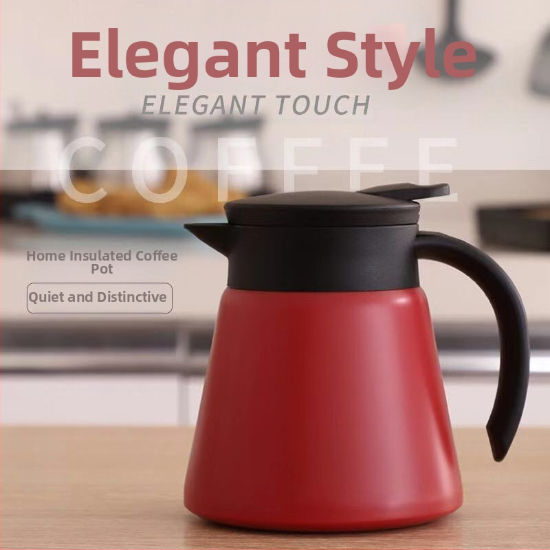 Нова кана за кафе от неръждаема стомана 304 с изолация, креативна преносима вакуумна кана, малка офис бутилка за гореща вода на едро