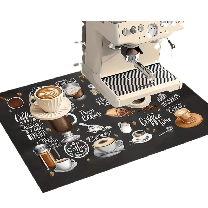 Határokon átnyúló, dedikált lefolyószőnyeg konyhai asztali bárhoz, kovaalga iszap nedvszívó szőnyeg kávéfőzőhöz, forrázásgátló és hőszigetelő bárszőnyeg