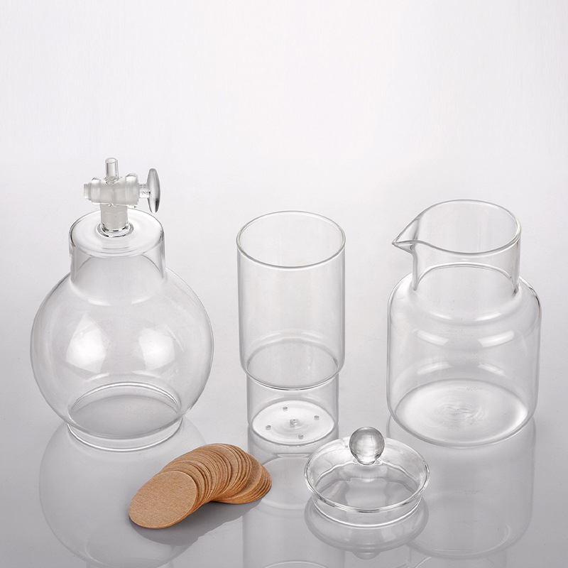 ♔ Ledo lašinimo kavos virimo aparatas su filtru Šaltos kavos virimo aparatų rinkinys Rankomis plikyta ledinė kava, indai, stiklinė ledo lašinimo