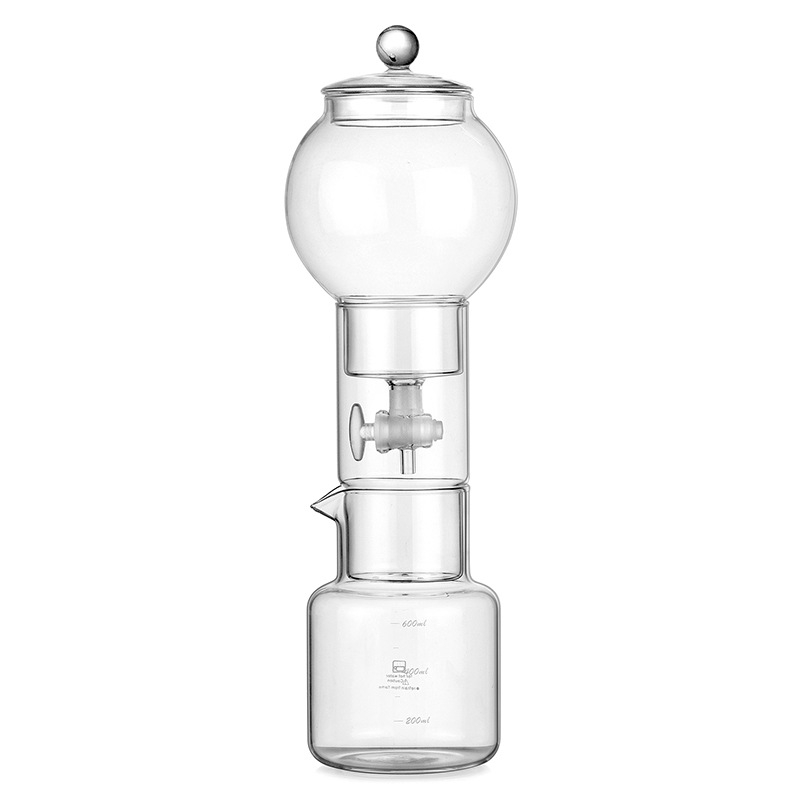 ♔ Ledo lašinimo kavos virimo aparatas su filtru Šaltos kavos virimo aparatų rinkinys Rankomis plikyta ledinė kava, indai, stiklinė ledo lašinimo