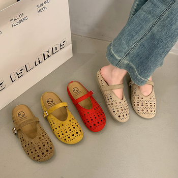 Retro niche dizájnú, sokoldalú Birkenstock papucsok, női cipők, 2025-ös új stílusú, puha talpú, kivágott orrú szandálok