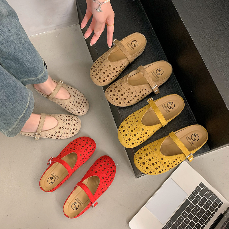 Retro niche dizájnú, sokoldalú Birkenstock papucsok, női cipők, 2025-ös új stílusú, puha talpú, kivágott orrú szandálok