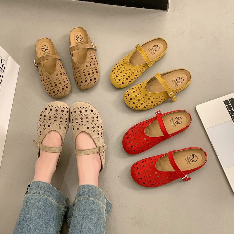 Retro niche dizájnú, sokoldalú Birkenstock papucsok, női cipők, 2025-ös új stílusú, puha talpú, kivágott orrú szandálok