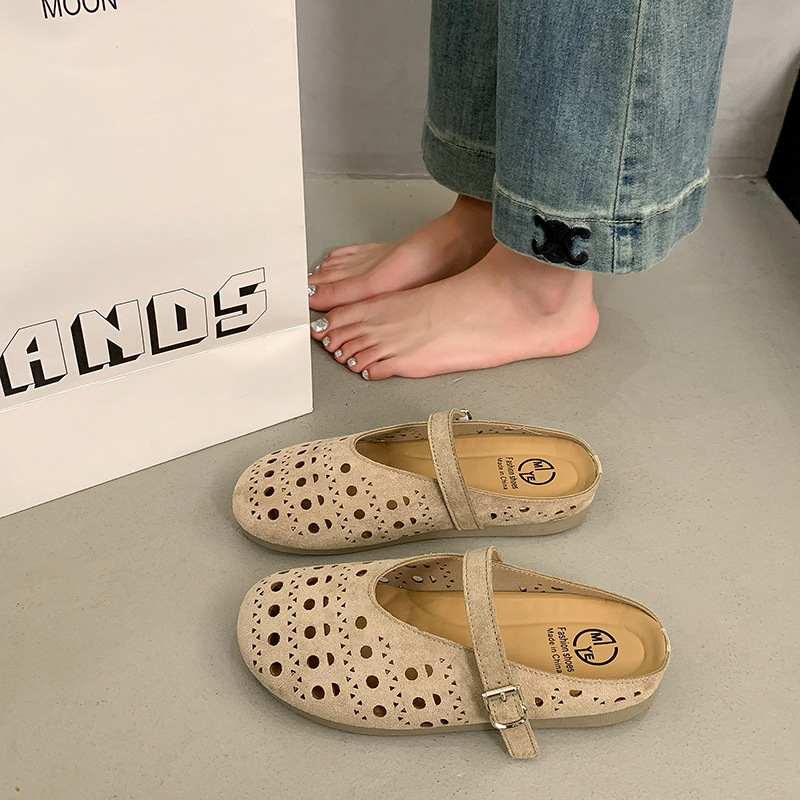 Retro niche dizájnú, sokoldalú Birkenstock papucsok, női cipők, 2025-ös új stílusú, puha talpú, kivágott orrú szandálok