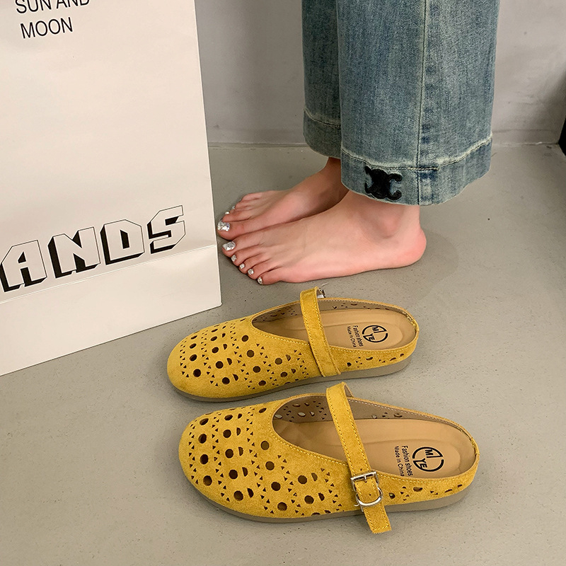 Retro niche dizájnú, sokoldalú Birkenstock papucsok, női cipők, 2025-ös új stílusú, puha talpú, kivágott orrú szandálok