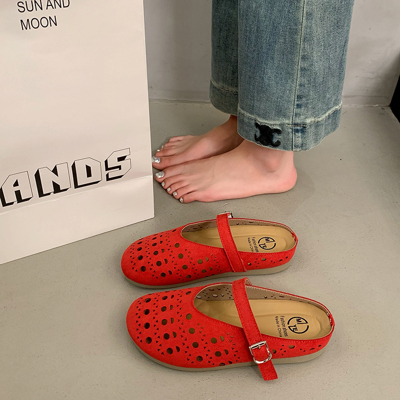 Retro niche dizájnú, sokoldalú Birkenstock papucsok, női cipők, 2025-ös új stílusú, puha talpú, kivágott orrú szandálok