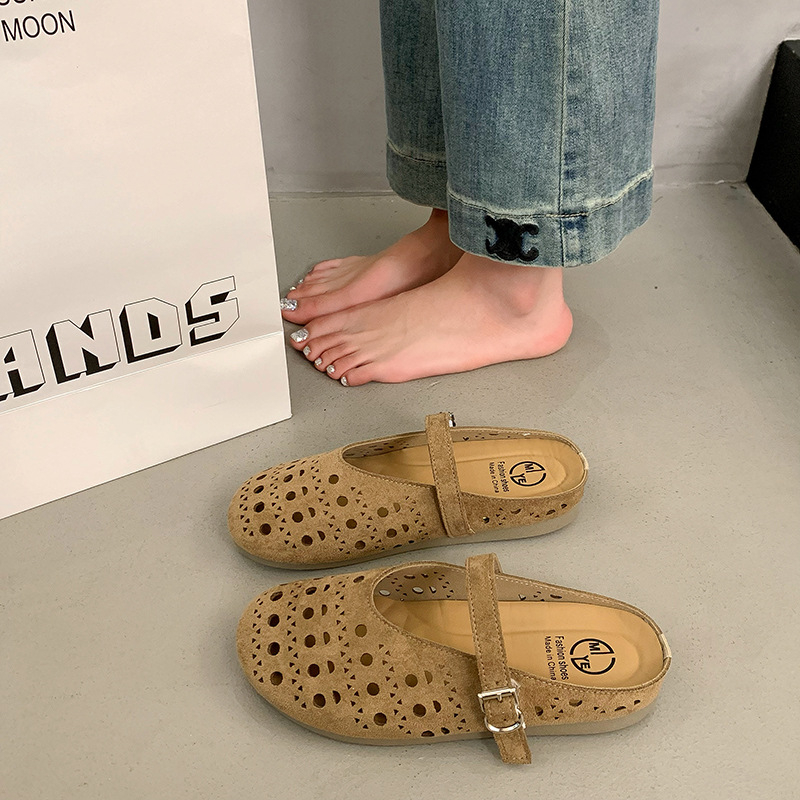 Retro niche dizájnú, sokoldalú Birkenstock papucsok, női cipők, 2025-ös új stílusú, puha talpú, kivágott orrú szandálok
