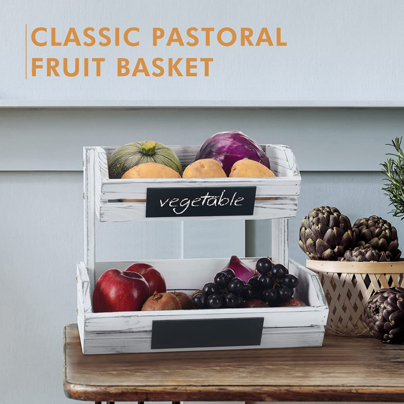 Raft de depozitare multistrat din lemn, masă de desert, suport de afișare pentru tort, suport de depozitare pentru fructe din lemn dublu strat