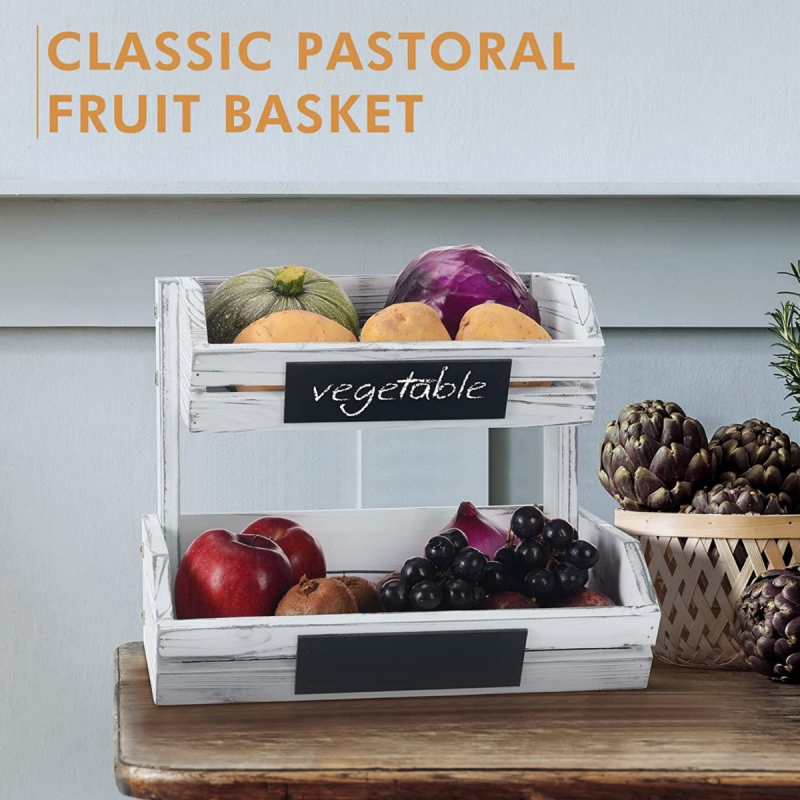 Raft de depozitare multistrat din lemn, masă de desert, suport de afișare pentru tort, suport de depozitare pentru fructe din lemn dublu strat