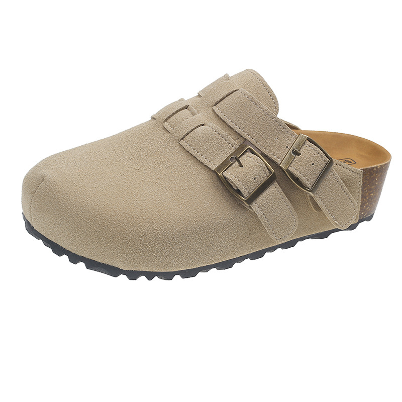 Pantofi Birkenstock retro albaștri cu talpă groasă, pentru femei, vara 2025, papuci versatile Dopamine, cu vârf, fără slip-on, model vară 2025