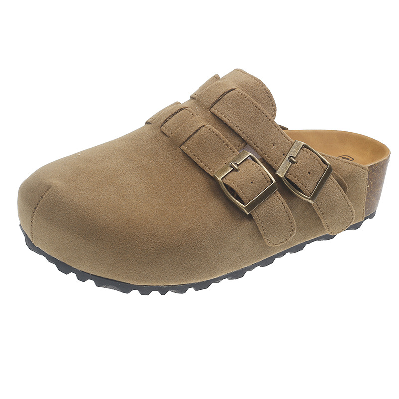 Pantofi Birkenstock retro albaștri cu talpă groasă, pentru femei, vara 2025, papuci versatile Dopamine, cu vârf, fără slip-on, model vară 2025