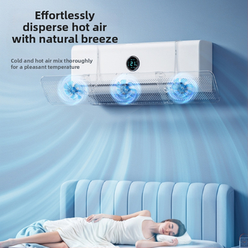 Oro kondicionieriaus priekinis stiklas be perforavimo pakabinamo anti-tiesioginio pūtimo oro deflektoriaus buitinis sieninis oro kondicionieriaus oro išleidimo angos deflektorius didmeninė prekyba