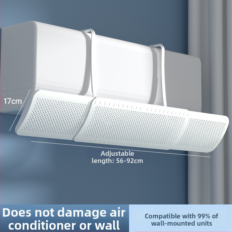 Предно стъкло за климатик, против директно издухване, преграда за изхода на въздух за климатик без монтаж, ветроотразител, универсална преграда за стенен монтаж на едро