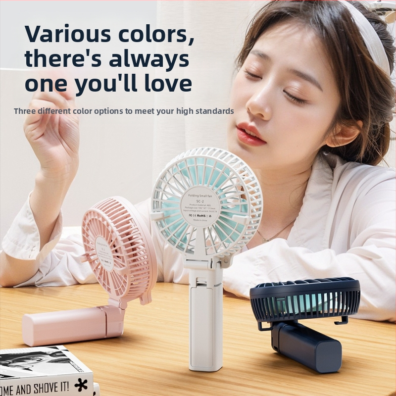 Ručný ventilátor skladací veľký vietor stolný prenosný USB nabíjací mini malý ventilátor vlastný darček logo