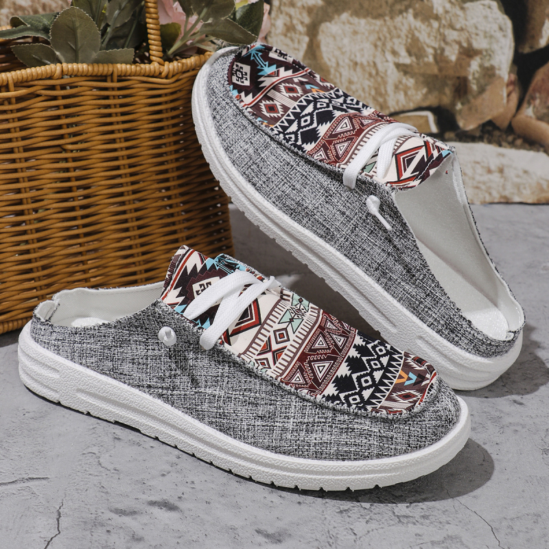 Papuci de vară 2024 cu cap rotund și fund gros, cu șireturi, jumătate de remorcă, pentru femei, transfrontaliere, europene și americane, mărimea 43, plus, care se potrivesc cu culorile