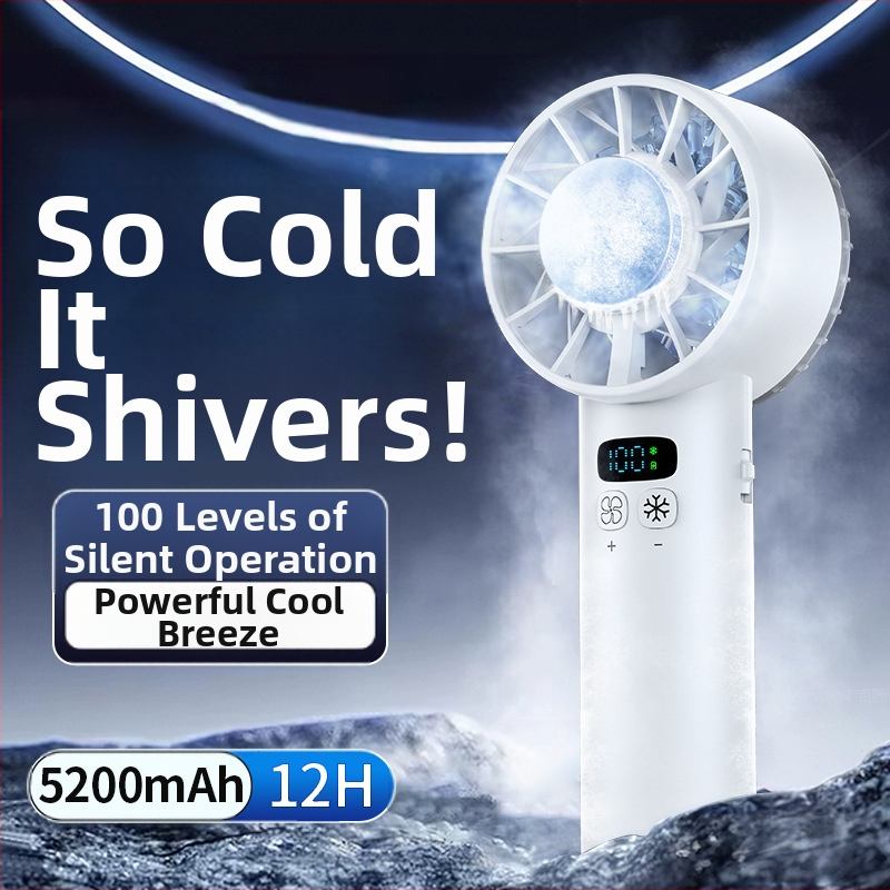 2025 új hűtős kézi ventilátor jégnémítás 100 sebességes nagysebességű ventilátor hordozható USB mini ventilátor