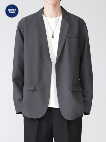 „Muqiu“ vyriški drabužiai ∠ „Yupi“ gražus laisvas koledžo stiliaus laisvalaikio kostiumas, vyriškas dk uniformuotas korėjietiškas madingas kostiumas