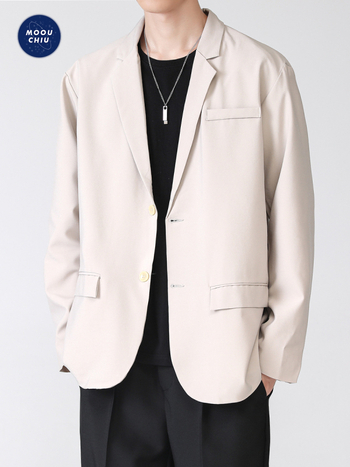 „Muqiu“ vyriški drabužiai ∠ „Yupi“ gražus laisvas koledžo stiliaus laisvalaikio kostiumas, vyriškas dk uniformuotas korėjietiškas madingas kostiumas