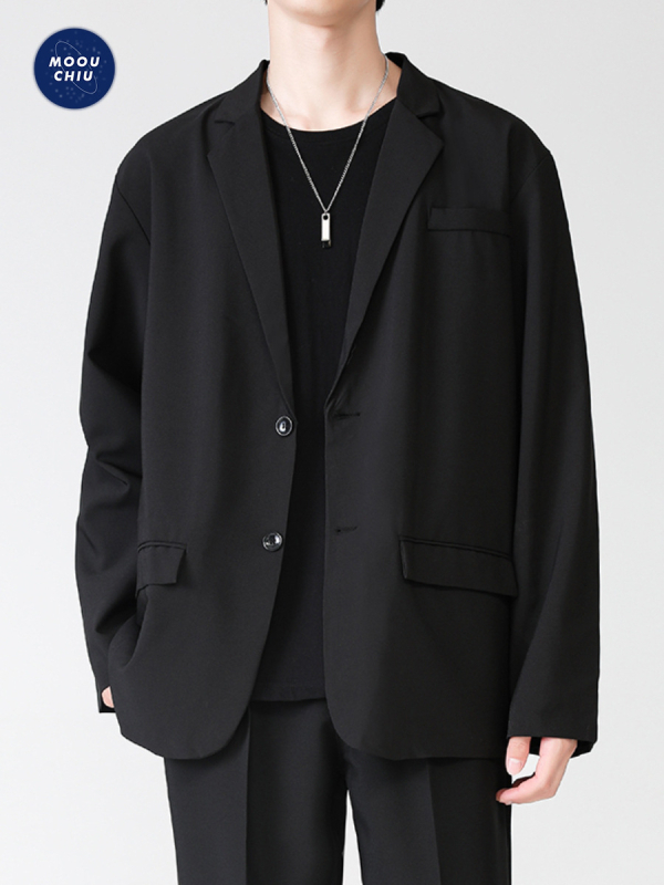 Muqiu meeste rõivad ∠ Yupi nägus lahtise kolledži stiilis vabaaja ülikonna jakk meeste dk vormiriietus Korea moodne ülikond