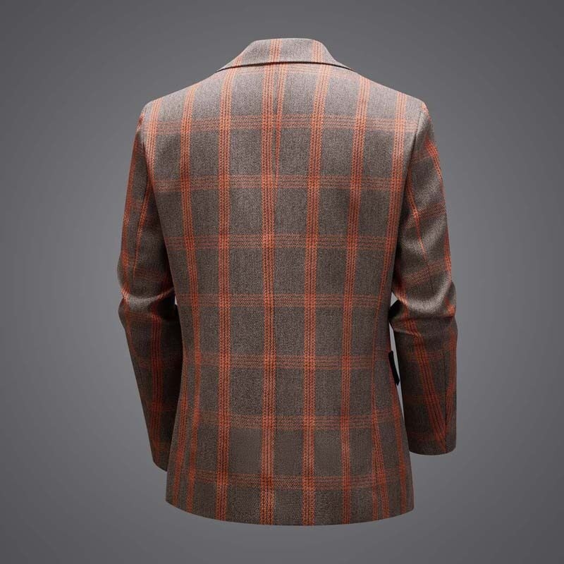 2025 m. tarpvalstybinė užsienio prekyba, europietiško dydžio kostiumas, vyriškas mados laisvalaikio korėjietiško stiliaus madingas languotas sujungimo kostiumas, didmeninė prekyba