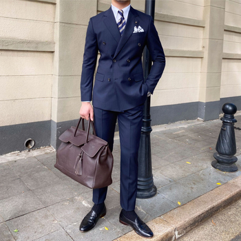 Κοστούμι κατά παραγγελία, Μεγάλο κοστούμι, Βρετανικό ανδρικό κοστούμι, Στενή εφαρμογή, κανονικό κοστούμι με ριγέ υφή