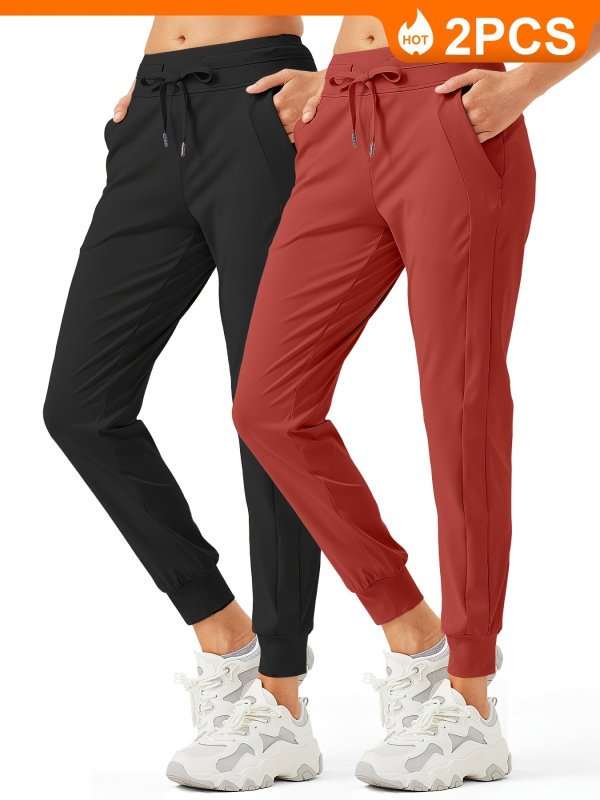 2025 m. naujos, tarpvalstybinės, europietiškos ir amerikietiškos, dviejų dalių moteriškos sportinės kelnės su aukštu liemeniu (lengvos)