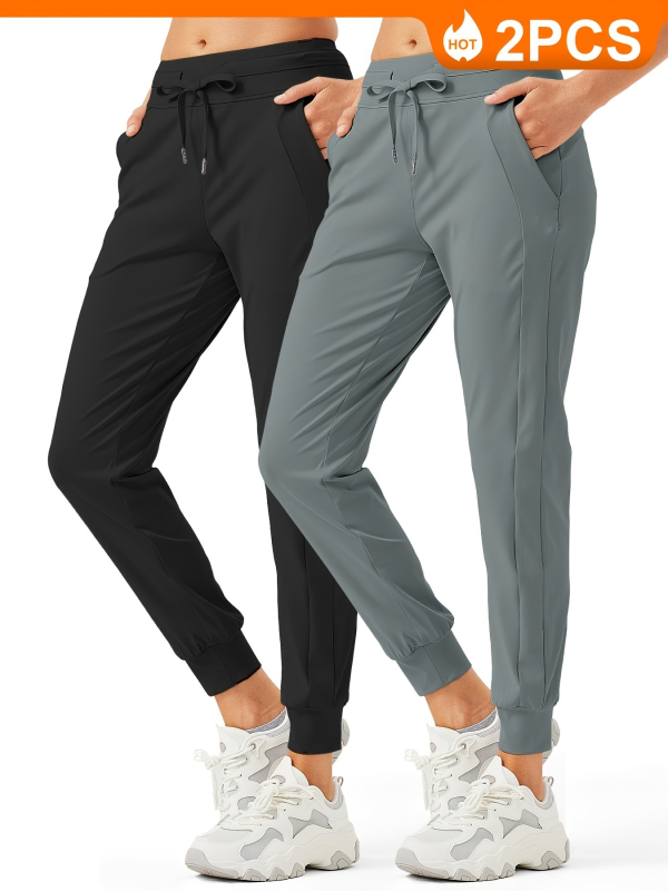 2025 m. naujos, tarpvalstybinės, europietiškos ir amerikietiškos, dviejų dalių moteriškos sportinės kelnės su aukštu liemeniu (lengvos)