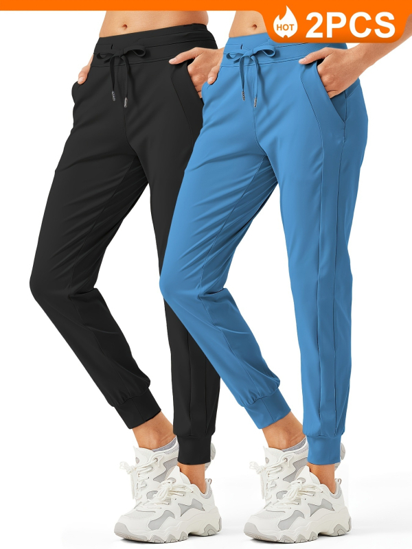 2025 m. naujos, tarpvalstybinės, europietiškos ir amerikietiškos, dviejų dalių moteriškos sportinės kelnės su aukštu liemeniu (lengvos)