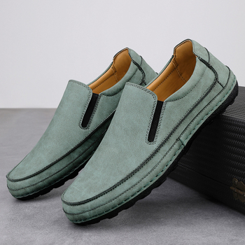 2025 Vintage Ανδρικά Παπούτσια Doug, Μοντέρνα Παπούτσια Οδήγησης με Σλιπ σε Μεγάλα Μεγέθη, Άνοιξη και Καλοκαίρι, Μικρά Δερμάτινα Παπούτσια για Άνδρες