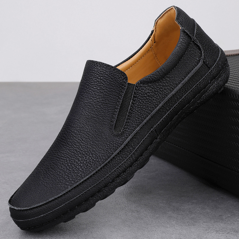 2025-ös Vintage férfi Doug cipők Trendi, határokon átnyúló, plus size bebújós vezetési cipők Tavaszi és nyári alkalmi kis bőrcipők férfiaknak