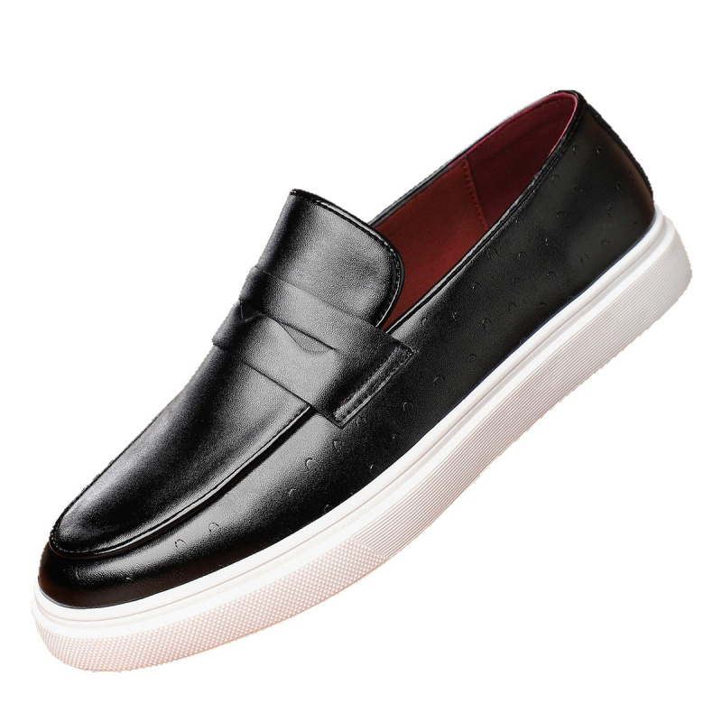 Új brit stílusú férfi üzleti bőrcipők, lélegző, alacsony szárú mokaszinok, divatos, hétköznapi, sokoldalú férficipők