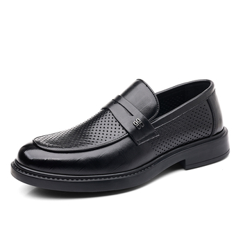 Ανδρικά Καλοκαιρινά Δερμάτινα Παπούτσια, Business Hollow Casual Slip-Ons, Βρετανικού Στυλ Κορεάτικο Εξειδικευμένα Μοκασίνια, Dropshipping
