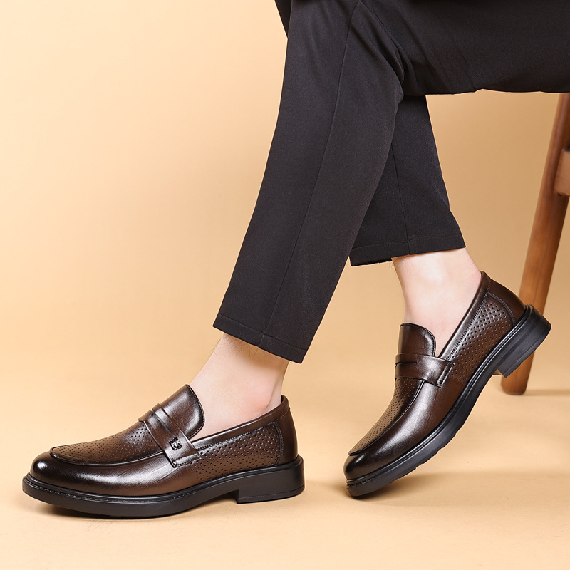 Pantofi de vară din piele pentru bărbați, pantofi sport casual cu glezne, mocasini de nișă în stil britanic, stil coreean, dropshipping