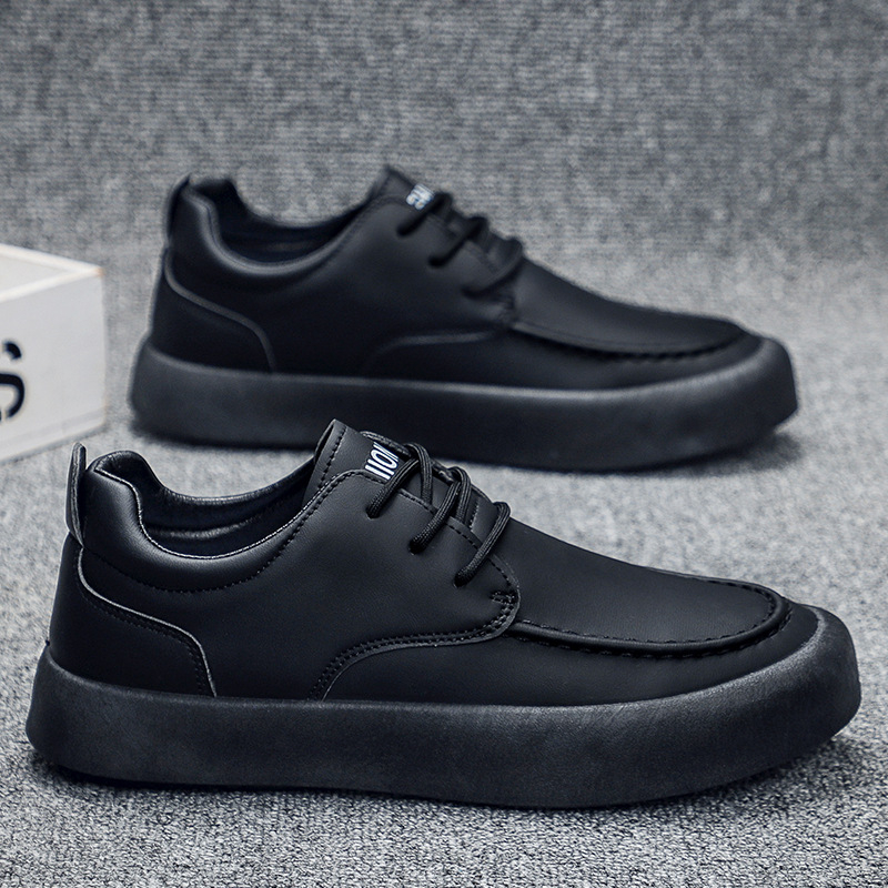 Nové jesenné tenisky s hrubou podrážkou pre mužov z roku 2025, kožené, módne a všestranné športové a ležérne topánky, balerínky v britskom štýle