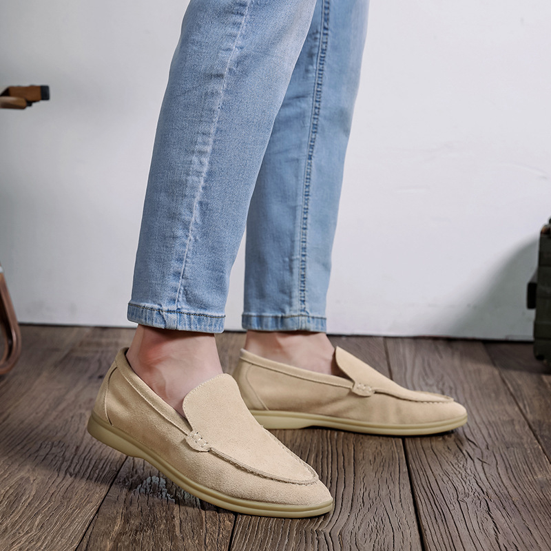 Francia kültéri munkaruha, sokoldalú retró férfi bőrcipő, 2023, tavaszi és őszi, új, ifjúsági, hétköznapi mokaszin